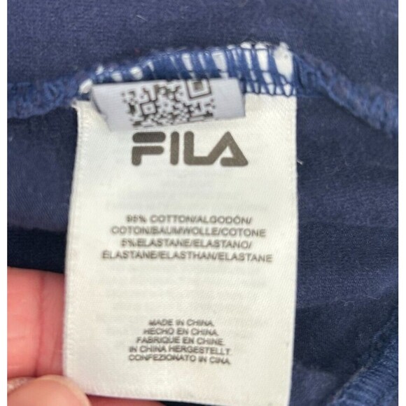 FILA Odette Logo Cropped Active Tank Top~Gym/Workout~Navy Blue~ Women's Sz Small - Picture 10 of 12